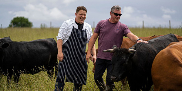 Hogget and Boar employees and cows