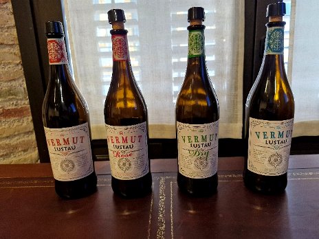 Selection of Vermut Lustau bottles served as an aperitif at a Chesil Rectory wine dinner in Winchester